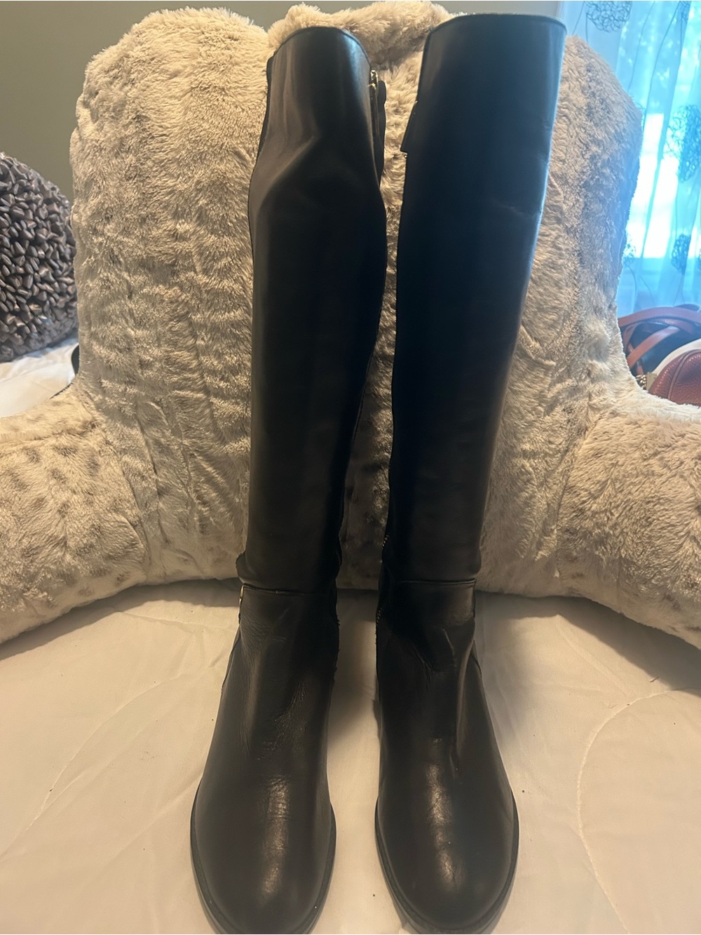 Michael Kors Black Over-the-Knee Leather Boots